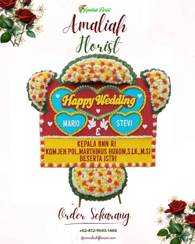 Karangan Papan Bunga Pernikahan di Rumah Duka Gading Serpong